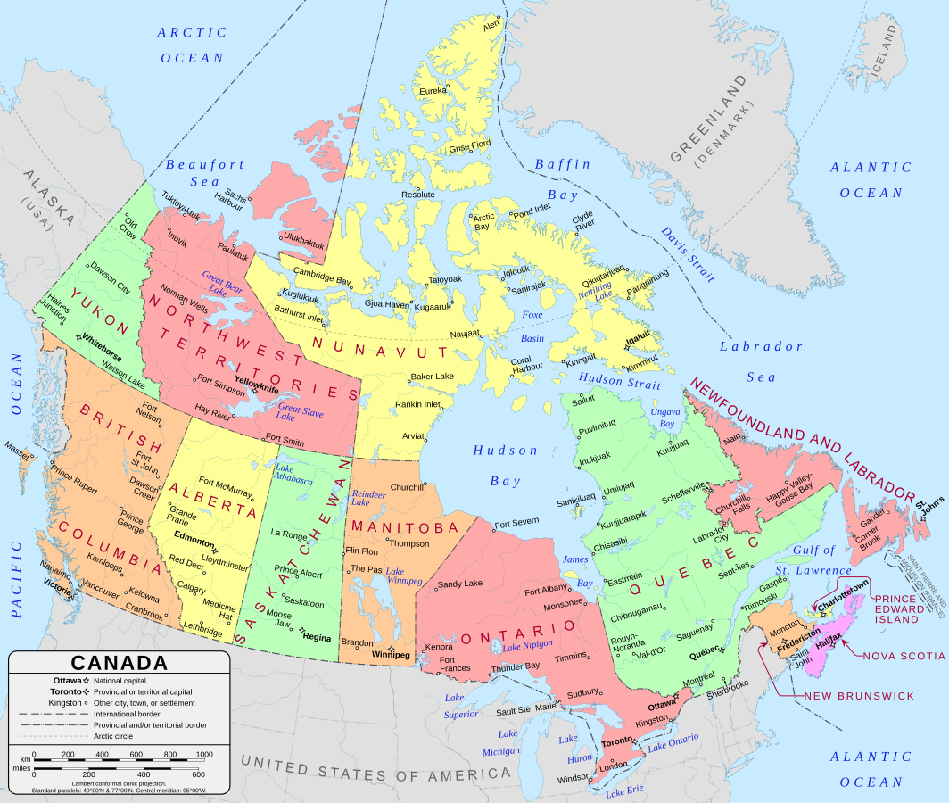 map of canada